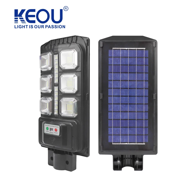 KEOU Smart work mode remote control waterproof  ip65 100W solar street light for square