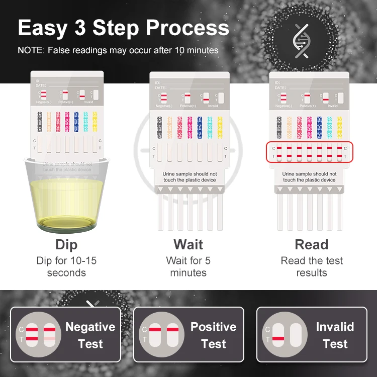 3 Panel Instant Drug Testing Kits MAMP COC Drugs Tests
