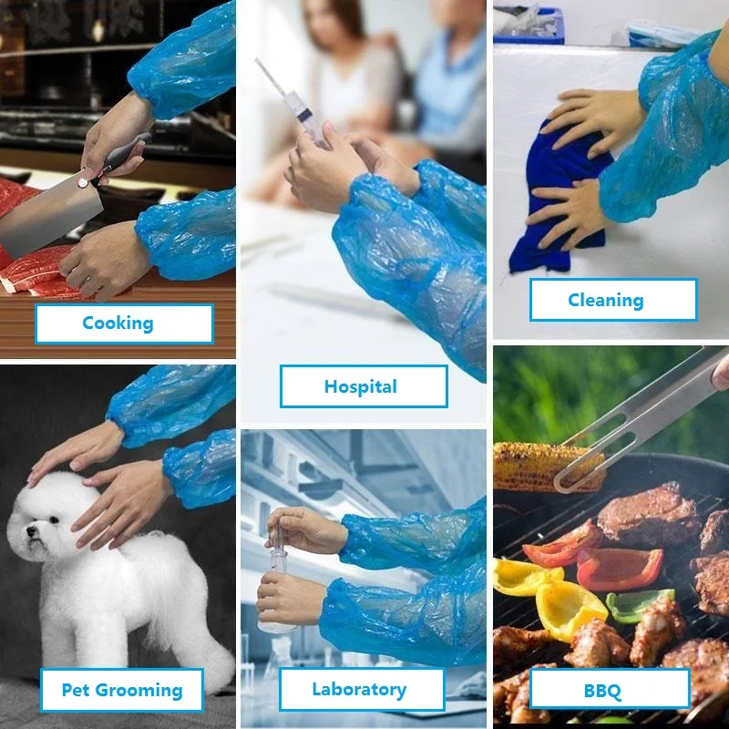 Wholesale Sleeve Cover Disposable PE Plastic Waterproof Oversleeve Colors Sleeve Cover Arm Sleeve