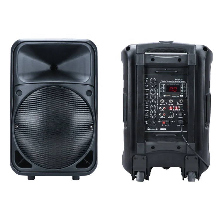 PK-3210 10 дюймов караоке динамик открытый свет портативный тележка с беспроводным микрофоном