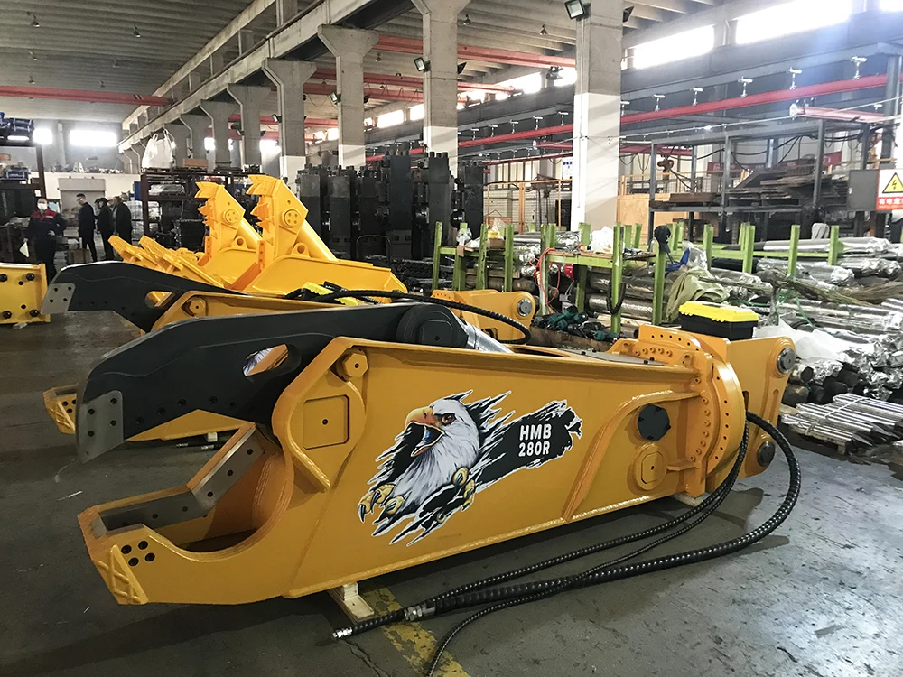 Heavy Duty Excavator Hydraulic Shear Attachments Steel Cutter Machine Excavator Scrap Shear