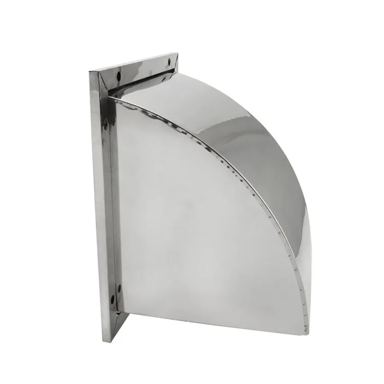 Stainless steel rain cover, hood, air outlet, exterior wall, wind cover, kitchen fan vent, square exhaust hood Haocj
