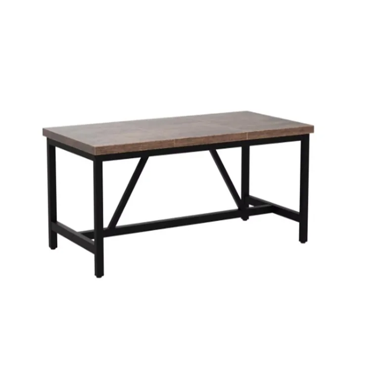 Kitchen Dining Table Set For 4 Space-Saving Dinette Table Set With 2 Benches Dining Room Table Set With Metal Frame Board