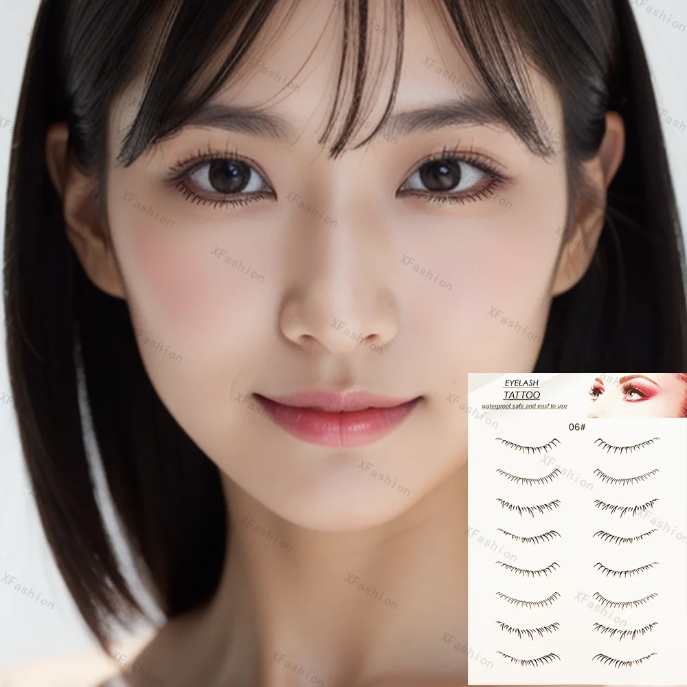 New Fashion Popular Waterproof Cosmetic Face Makeup Temporary Lower Eyelash Tattoo Sticker