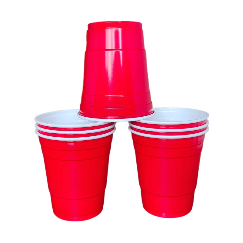 Wholesale OEM Custom 9 oz Red Plastic Party Cup Color Beer Pong Cup Disposable PP Plastic Party Cups for Drinking Coffee