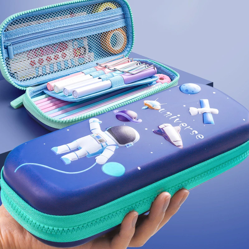 2023 New PVC simple multi-functional 3d pencil cases large capacity 3d pencil case for kids