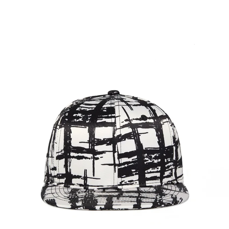 Wholesale Customized Polyester Check Printing Adjustable Hip-hop Baseball Hat