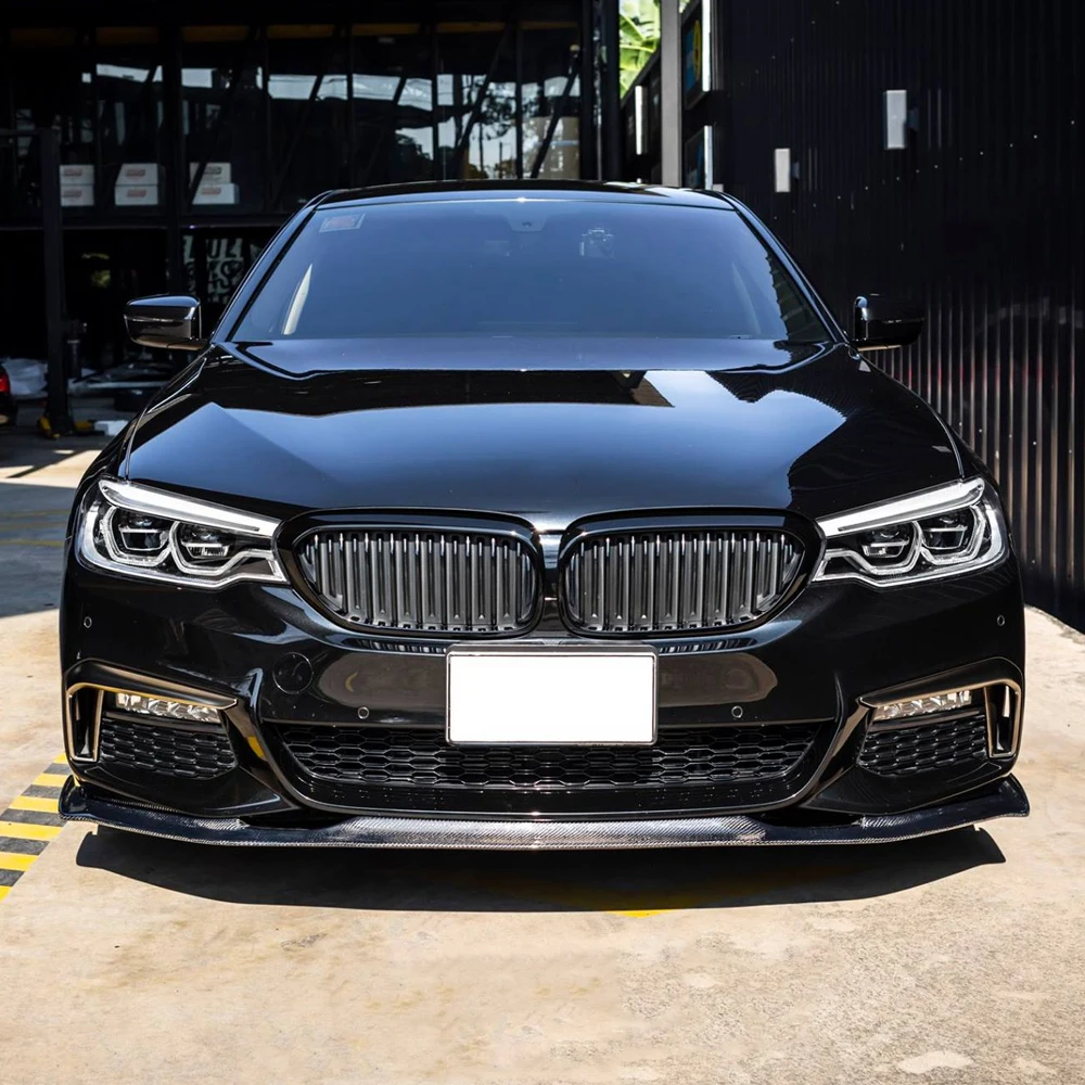 Передняя губа в стиле H из углеродного волокна для BMW 5 серии G30 G38 2017-2019 подходит бампера MT