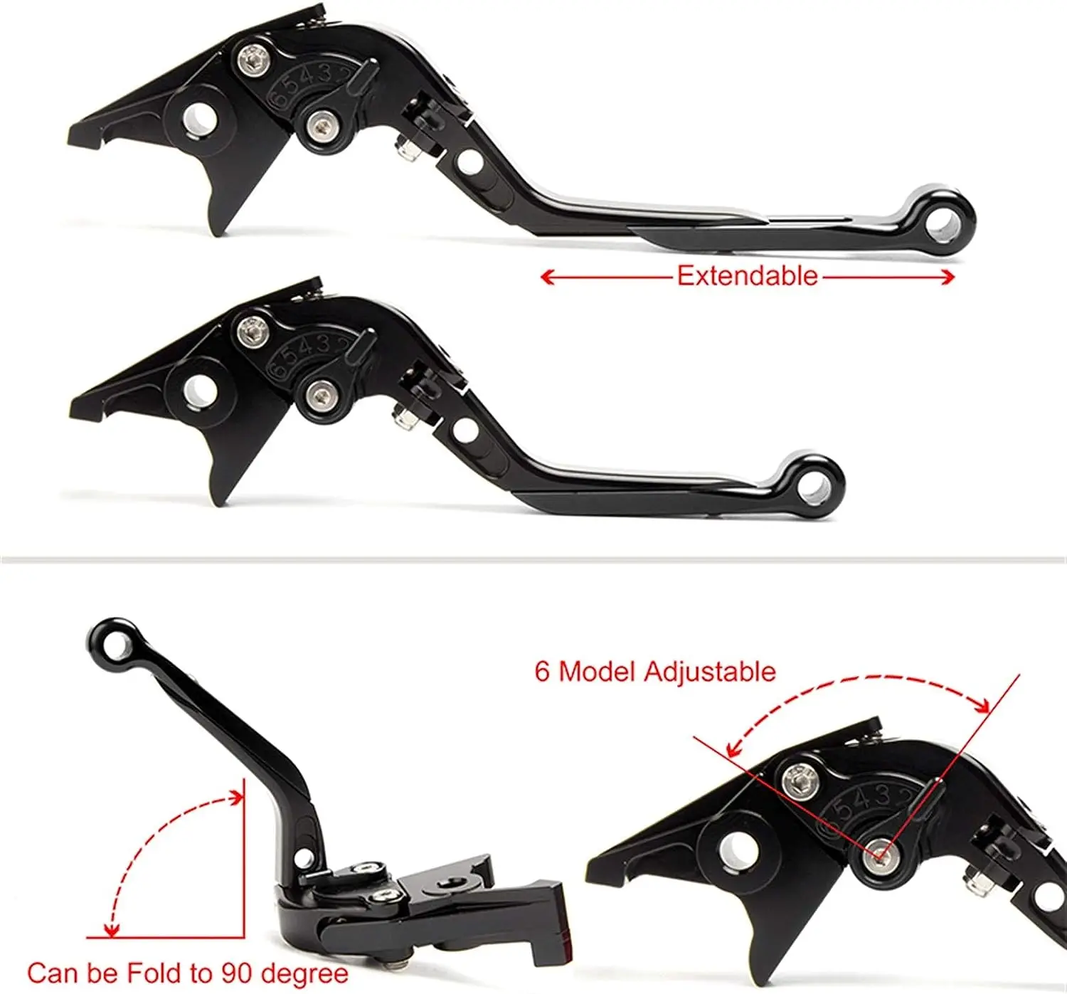 Motorcycle Aluminum Alloy Foldable Extendable Adjustable Brake Clutch Levers for Aprilia RSV4 Factory RSV4-R RR