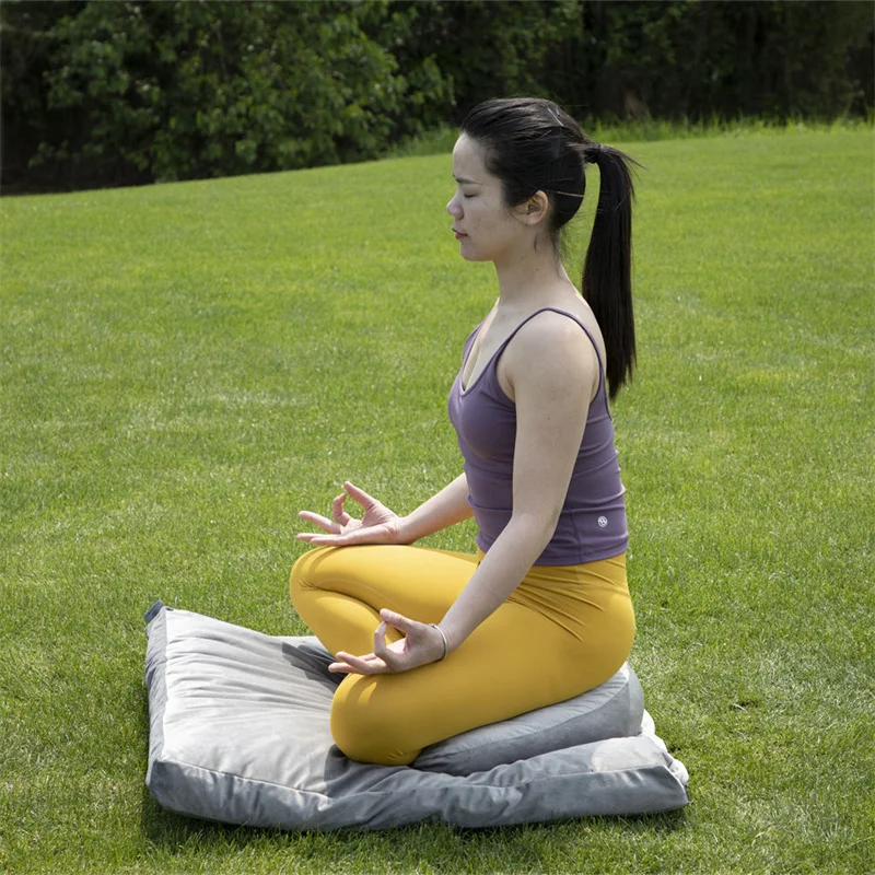 Crescent Velvet Zafu Zabuton Yoga Meditation Pillow Cushion Set Removable Covers