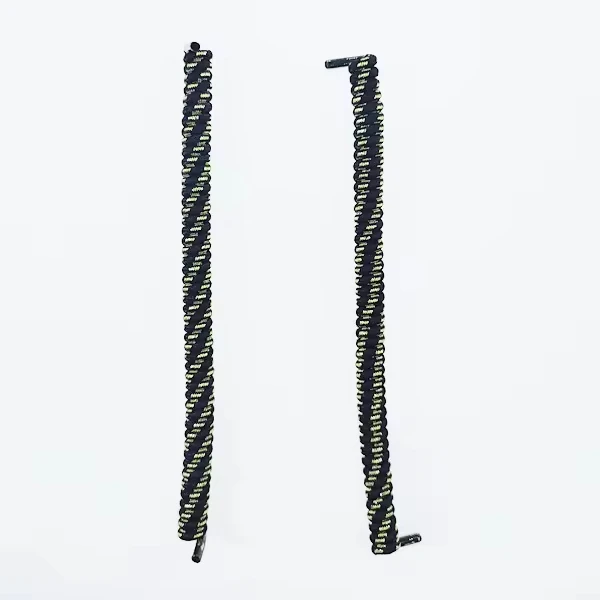 Custom 17cm Lazy Shoe Laces Black With Gold Elastic Curly Shoelaces Inventory