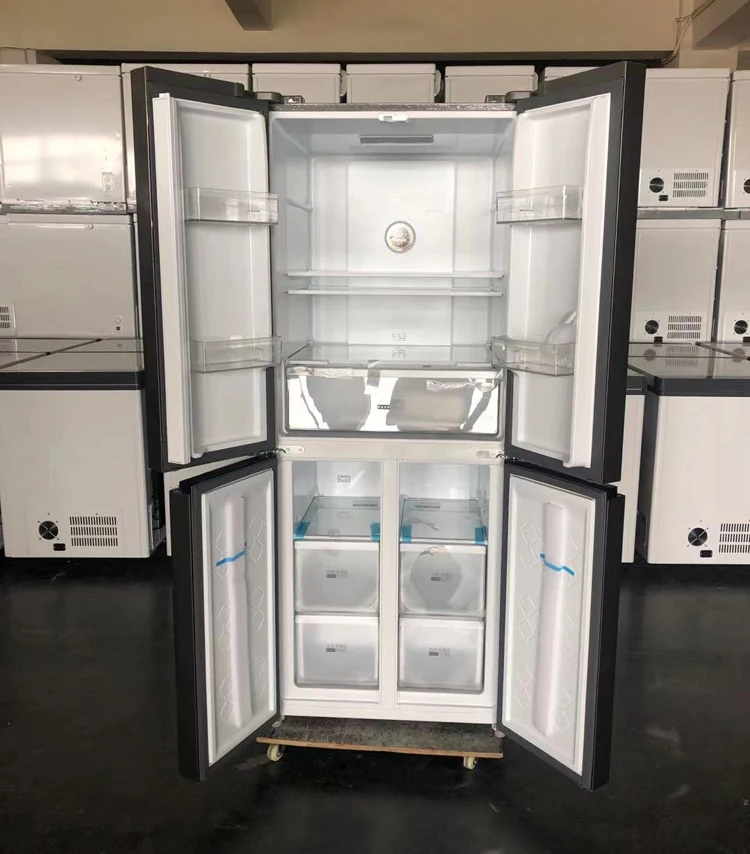 DC side by side  four doors luxury  418 liters Solar Fridge