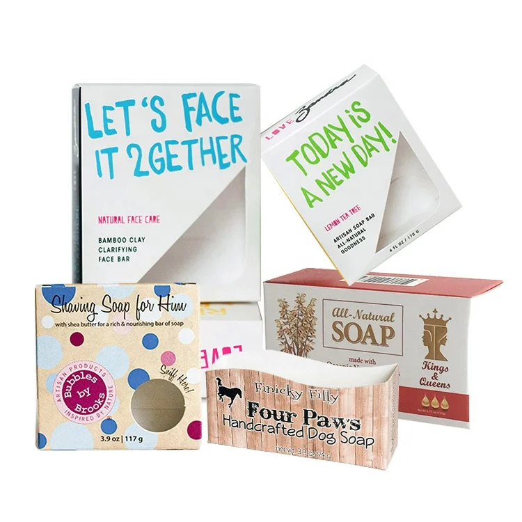Custom Luxury Cardboard Paper Box Soap Packaging With Clear Window