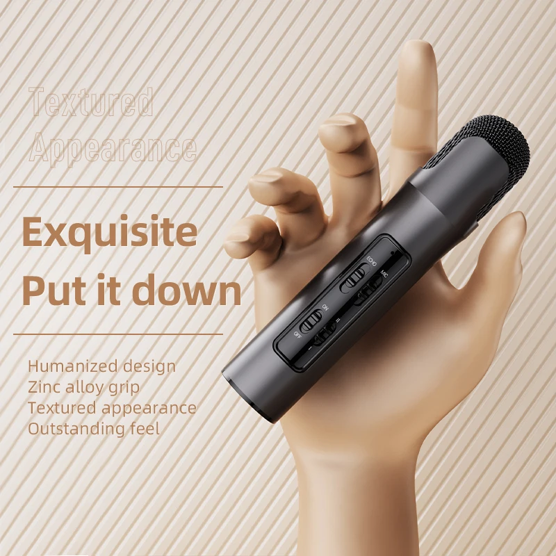 15W wireless karaoke microphone with FM radio transmitter Home KTV HD Karaoke Player