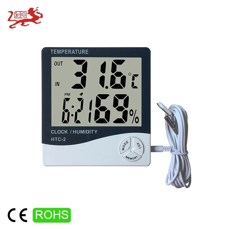 Automatic Switch Display Wall Mount Maximum Minimum Temperature Thermometer Digital Stock Plastic Water Thermometer