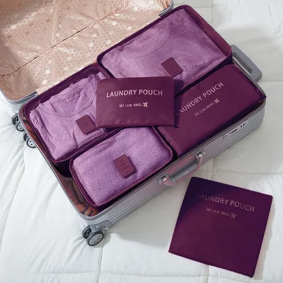 
New Travel Bags Luggage Suitcase 6pcs Set Storage bag Clothes Organizer 
