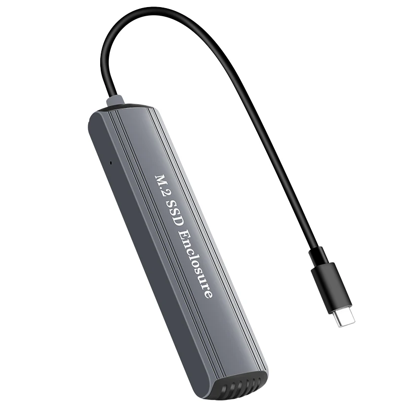 Встроенный кабель SSD Nvme M2 корпус A 2 USB C разъем 10 Гбит/с Алюминиевый Gen м. внешний