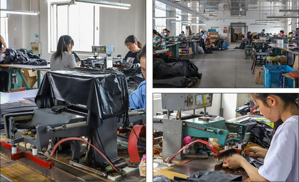 
PVC Sauna Suit Black long zipper thickened fitness control suit sweat suit 