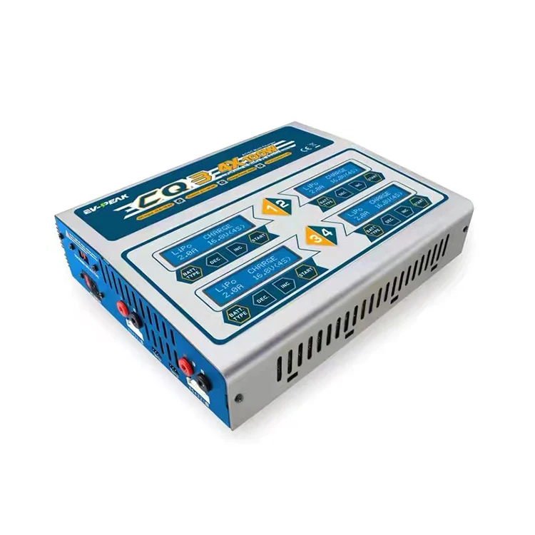 EV-PEAK C Series CQ3 F0308 10A 4*100W 110-240V AC/DC 4 Channel Balance Battery Charger