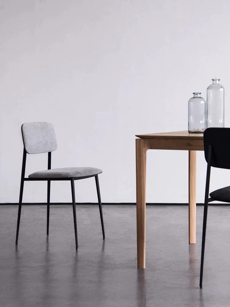 Nordic Luxury Kitchen Hotel Dinning Room Chairs Custom Design Modern Furniture  Dine Chair Upholstered Restaurant Metal Dining C