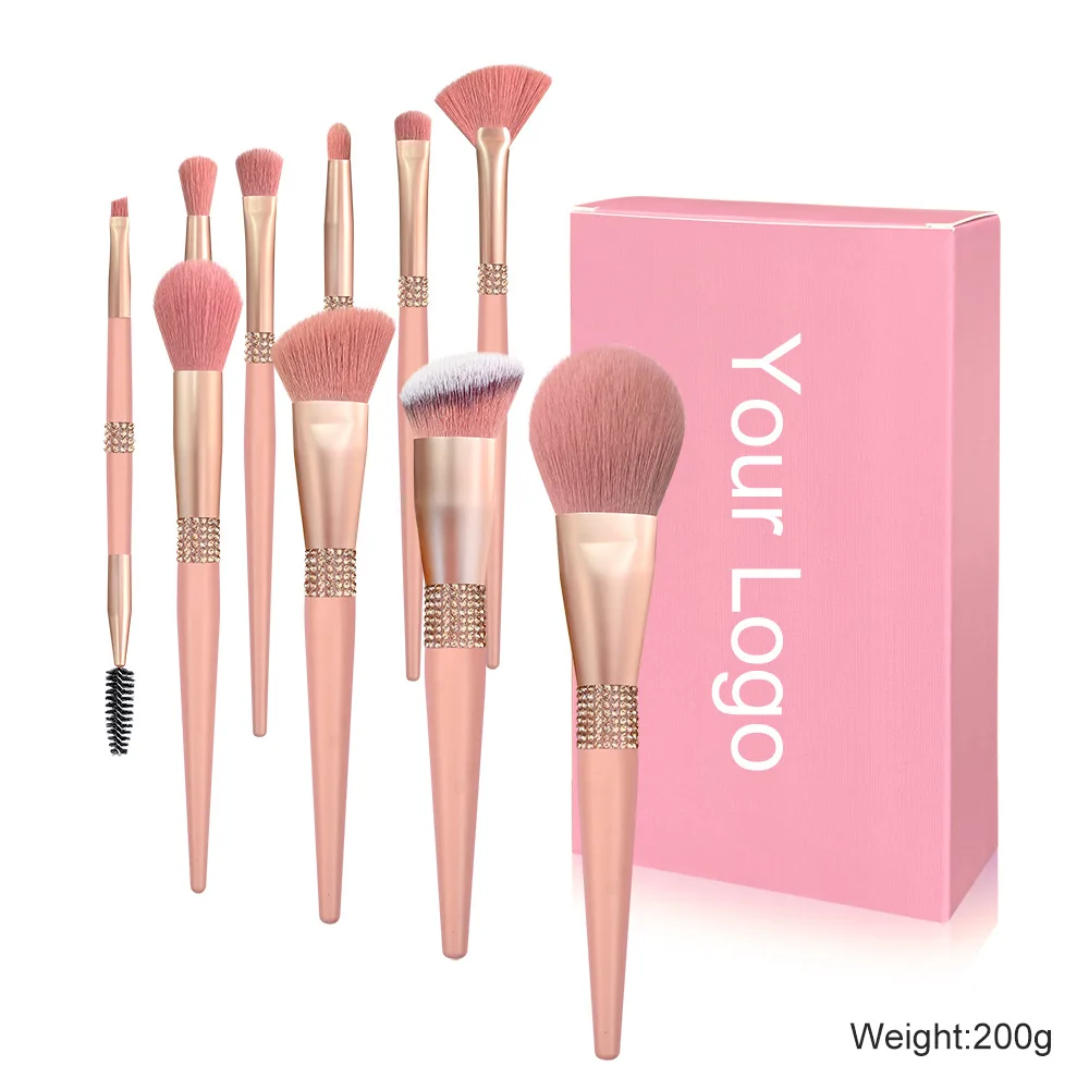 private label themed vegan makeup brush sets with belt bag premium 7 piece 24 piece double sided makeup brush set