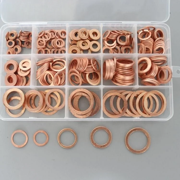 Copper Round Washer Metal Flat Washers for Injector Copper Washer Assortment