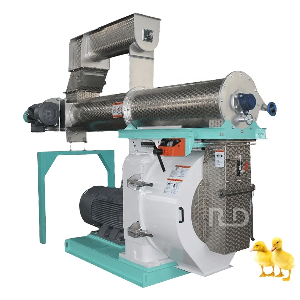 Rongda 55KW 3~7ton/h Pelletizer Machine Wood Pellet Press Machine Feed Processing Machines Pellet Making Farm