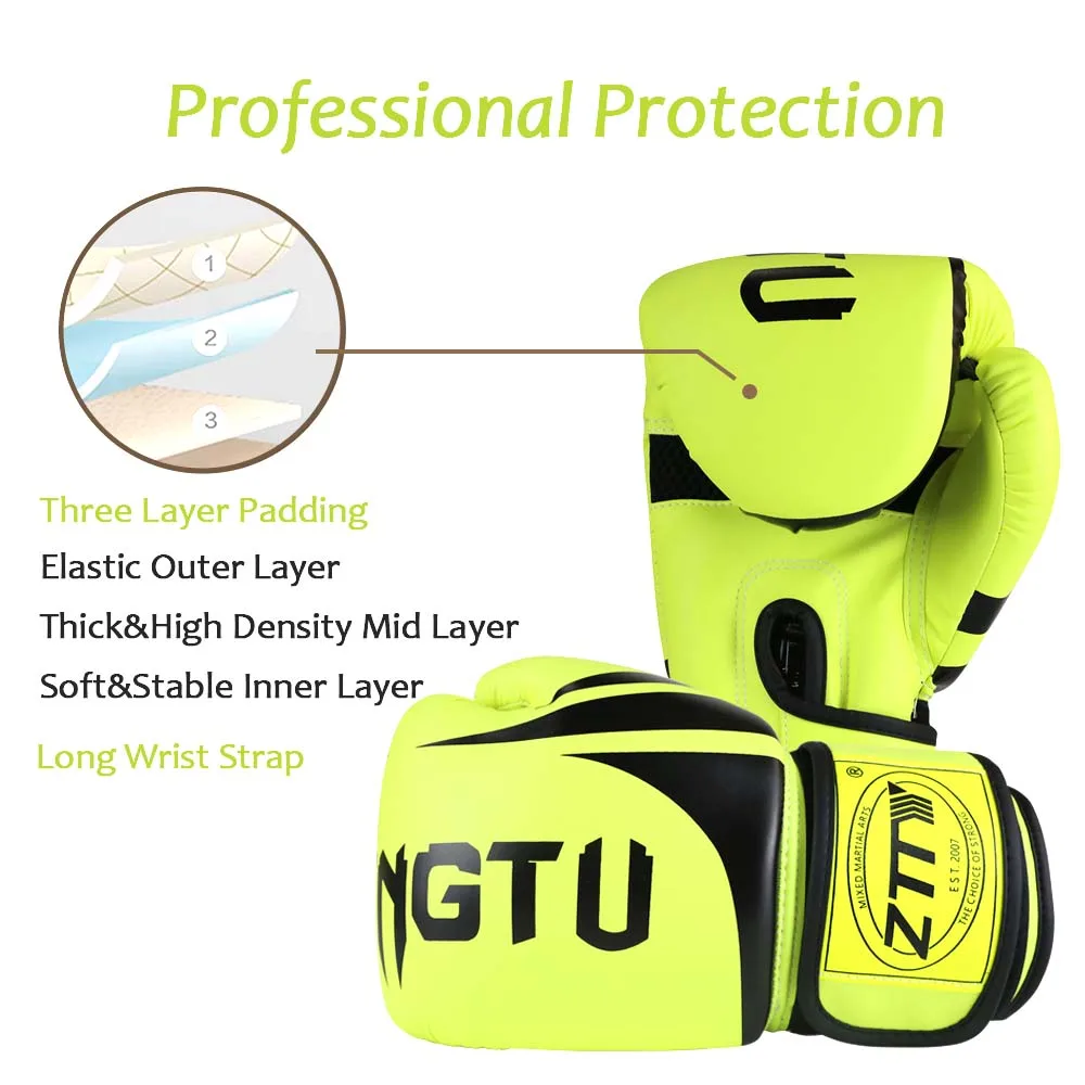 Wholesale Pu Leather Design Your Own Training Manufacture Fighting Boxing Gloves 10oz 14oz 16oz