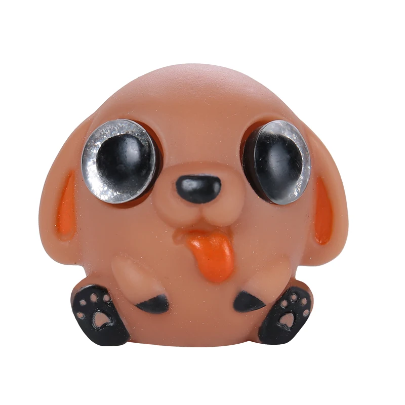 Novelty toys 2024 OEM squishy eyes pop it out cute pet panda dog cat stuffed animal toys stress relief fidget toys for kids