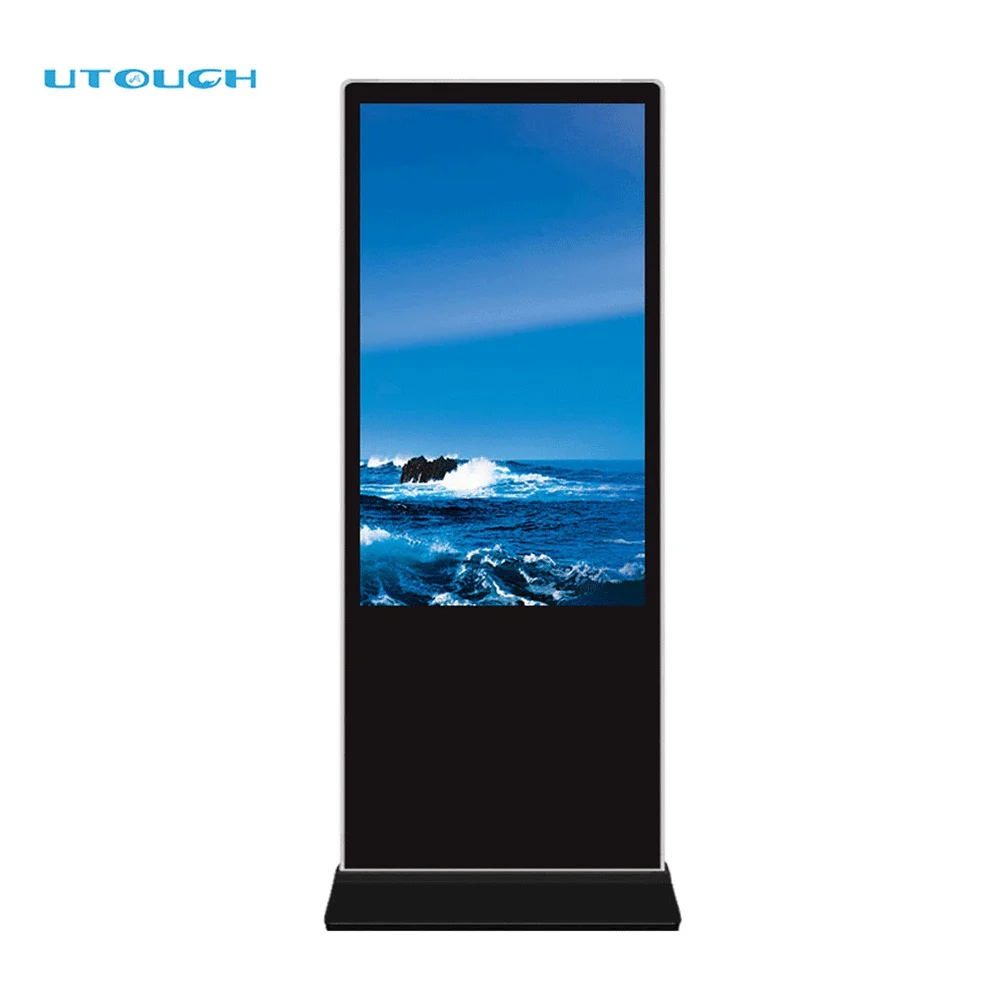 stand alone kiosk totem wifi lcd 43inch touch screen floor standing advertising display