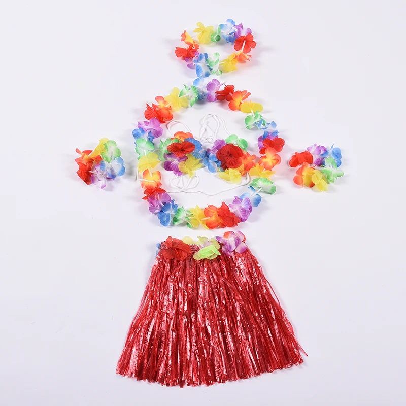 Beach Theme Costumes Hawaiian Stylish Single Layer Grass Skirt With Women Sexy Grass Skirt