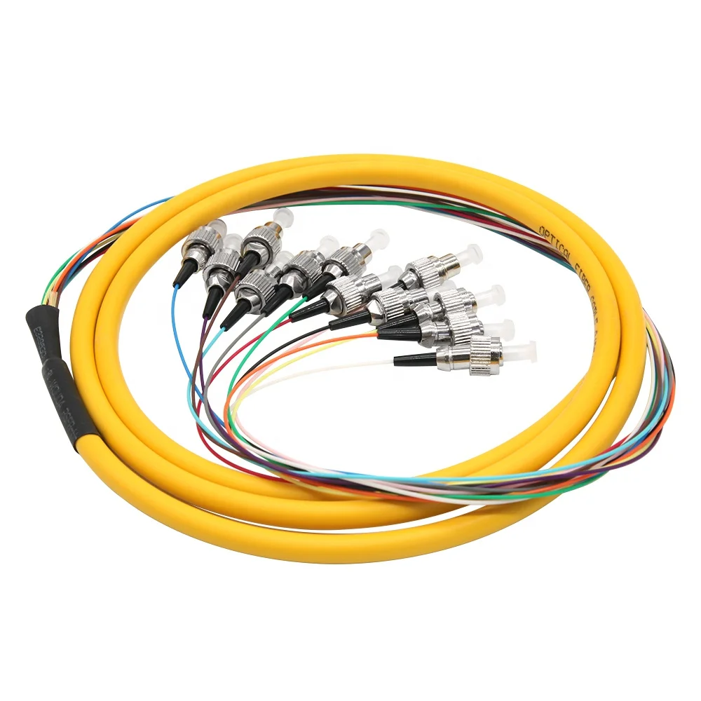 fiber optic st pigtail patch cord mm st sm 0.9mm optical fiber pigtail with apc connector