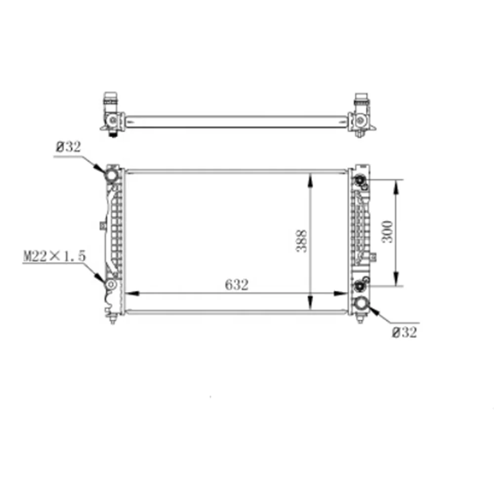 Car Aluminum  Radiator for Audi A4