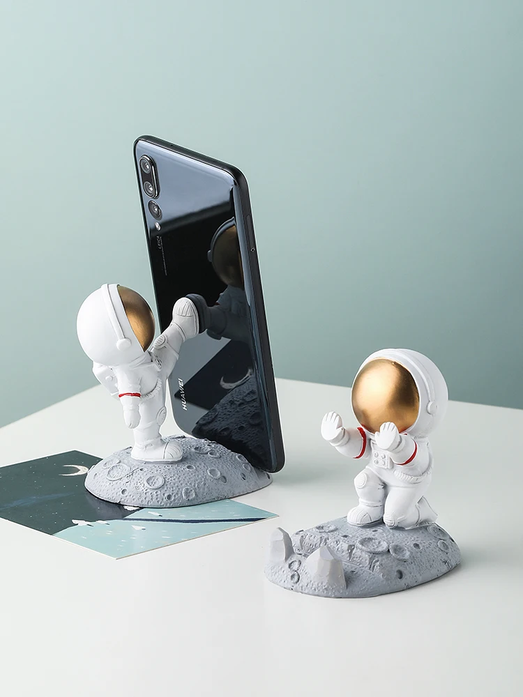 Миниатюрная фигурка астронавта из смолы LIVETAI держатель для мобильного телефона Ночной светильник ручек в скандинавском стиле украшение дома и