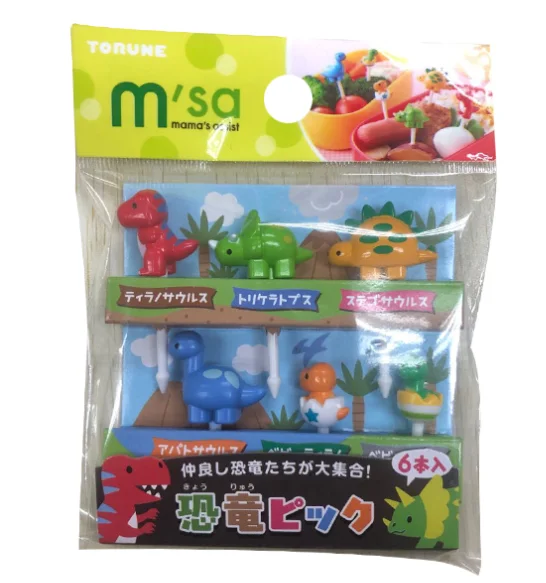 Manufacturer Wholesale Plastic fruit Forks Animal dinosaur Bento Food Picks Food Grade decorative fork