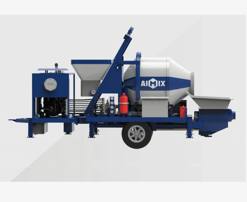 small mobile concrete mixer  with pump price concrete pumps