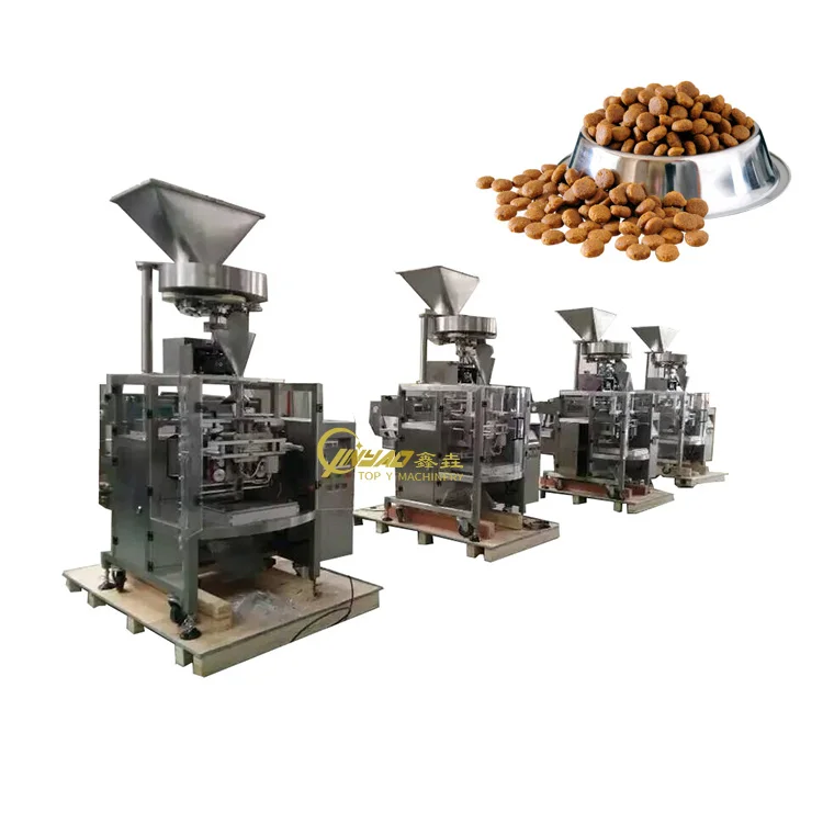 TOP Y Vertical automatic pet food fish feed animal food packaging machine combined with measuring cups