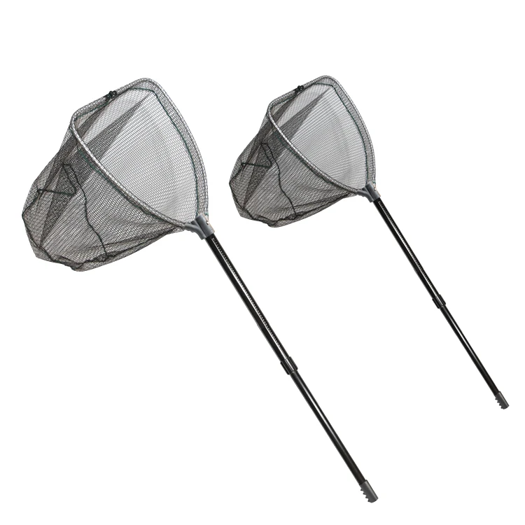 customize high quality cheap nylon material with rubber coated CATCH FISH TOOL FOLD LANDING NET