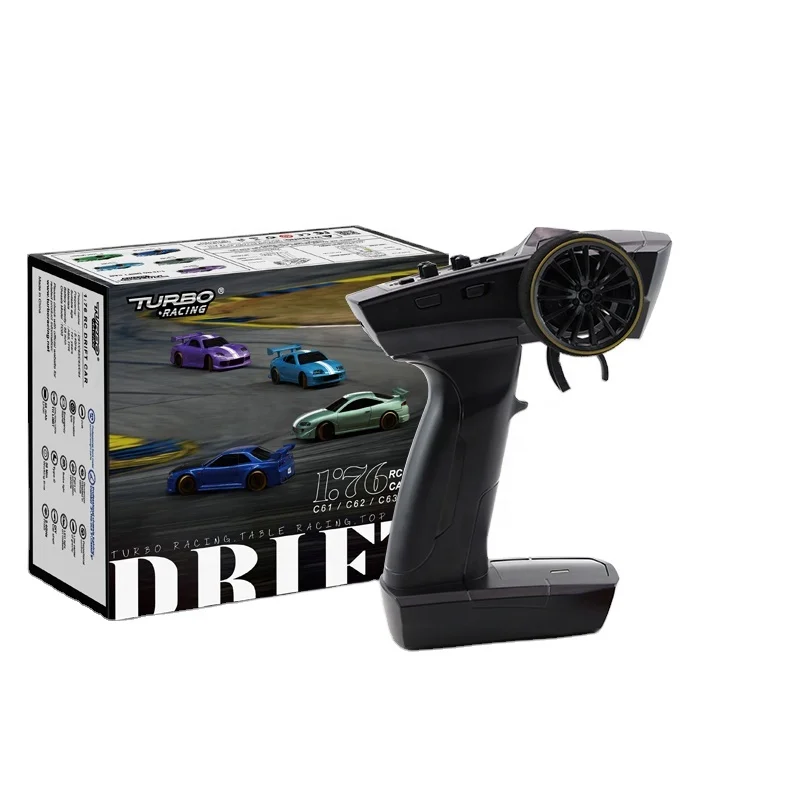 Гоночный турбо-автомобиль 1:76 C61 C62 C63 Дрифт Радиоуправляемый автомобиль с гироскопом полностью пропорциональные игрушки дистанционным управлением RTR комплект для детей и взрослых