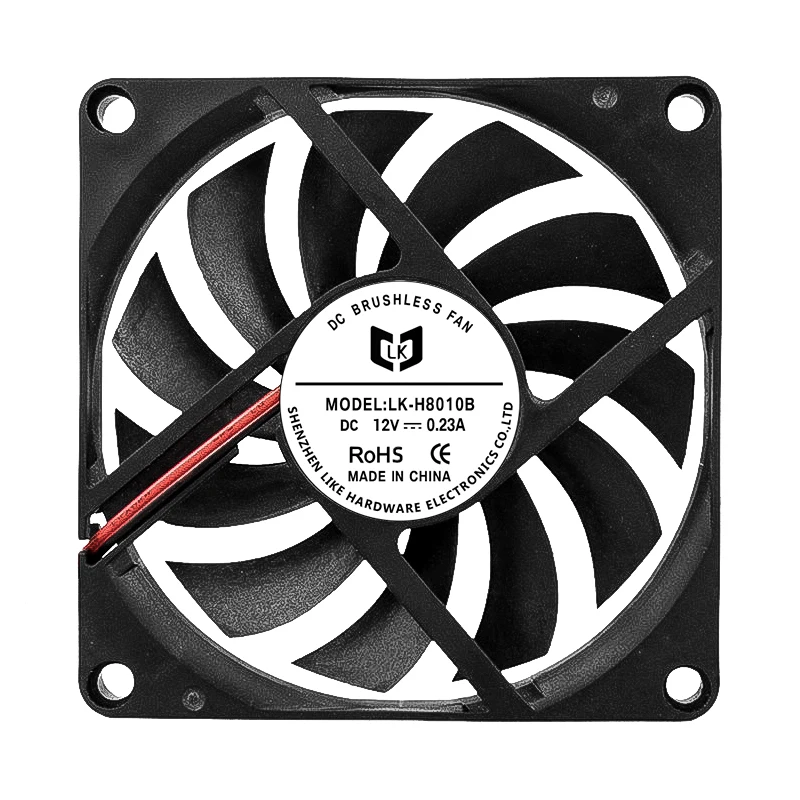 8010 80*80*10mm DC 12V 24V High Rpm Cfm Sleeve Double Ball Cooler Fan Motor