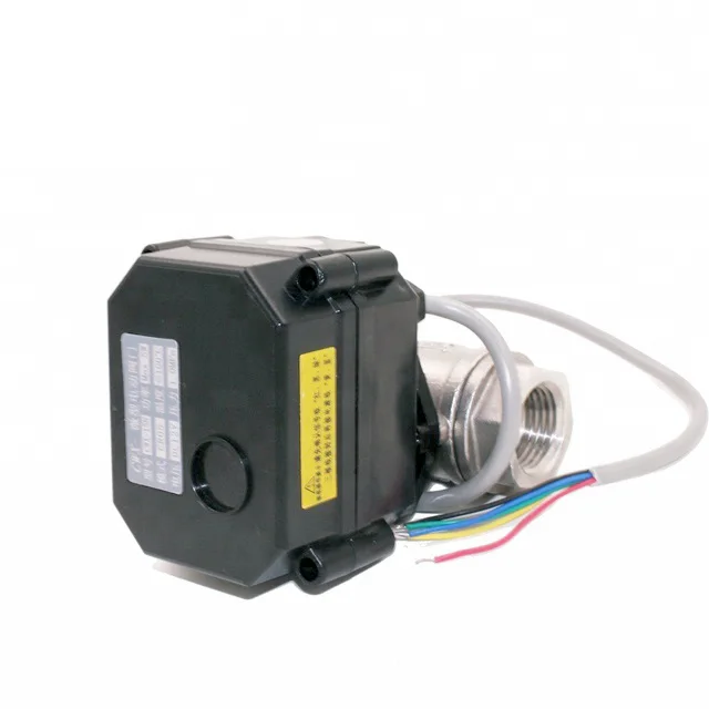 2 Way 12V   Ball Valve On Off Electric Motorized Water Flow Control Ball Valve