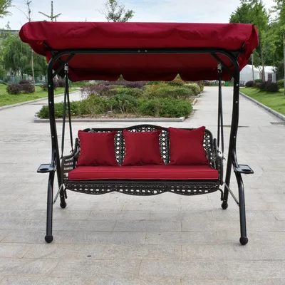 Wholesale Modern Outdoor Furniture Single Seater Metal Frame Patio Rattan Hanging Swing Chairs