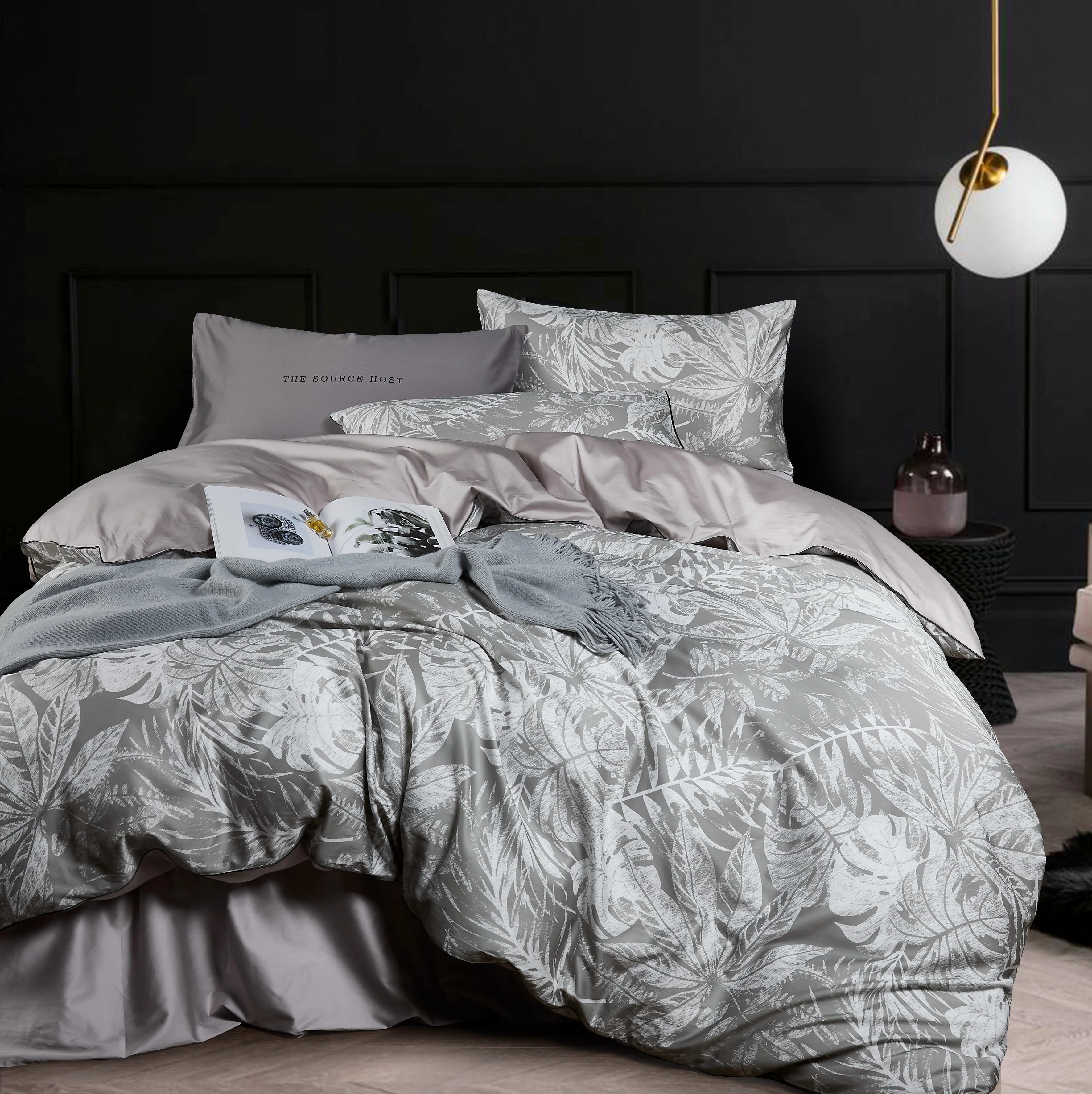 Hot sale 100% cotton sateen bedding set customized reactive printed bedline duvet cover set
