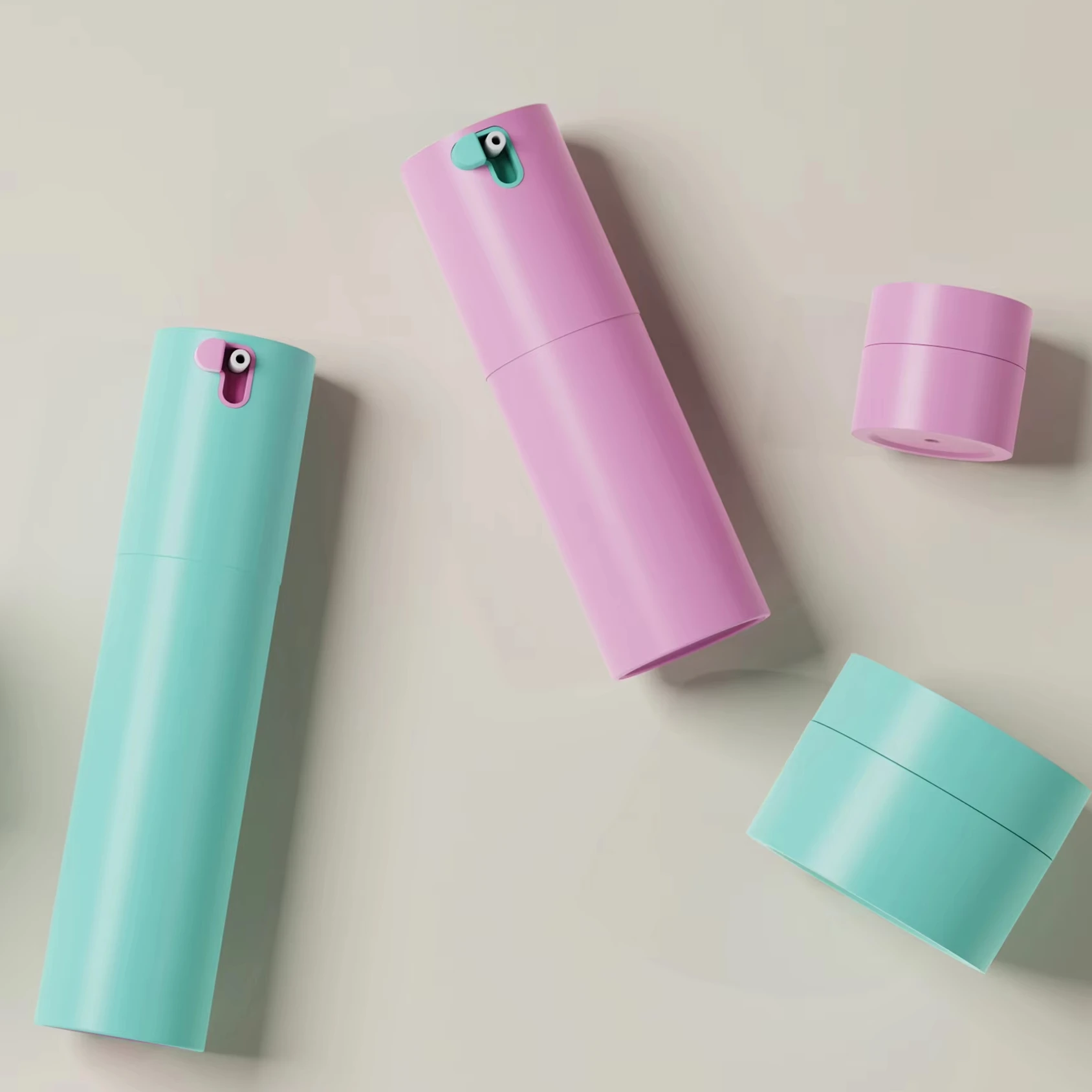 Aina  Environmental friendly ECO Recycle PP Plastic Airless Pump Bottle Thick wall high quality Pump with Dust cover ZMY-30/50ml