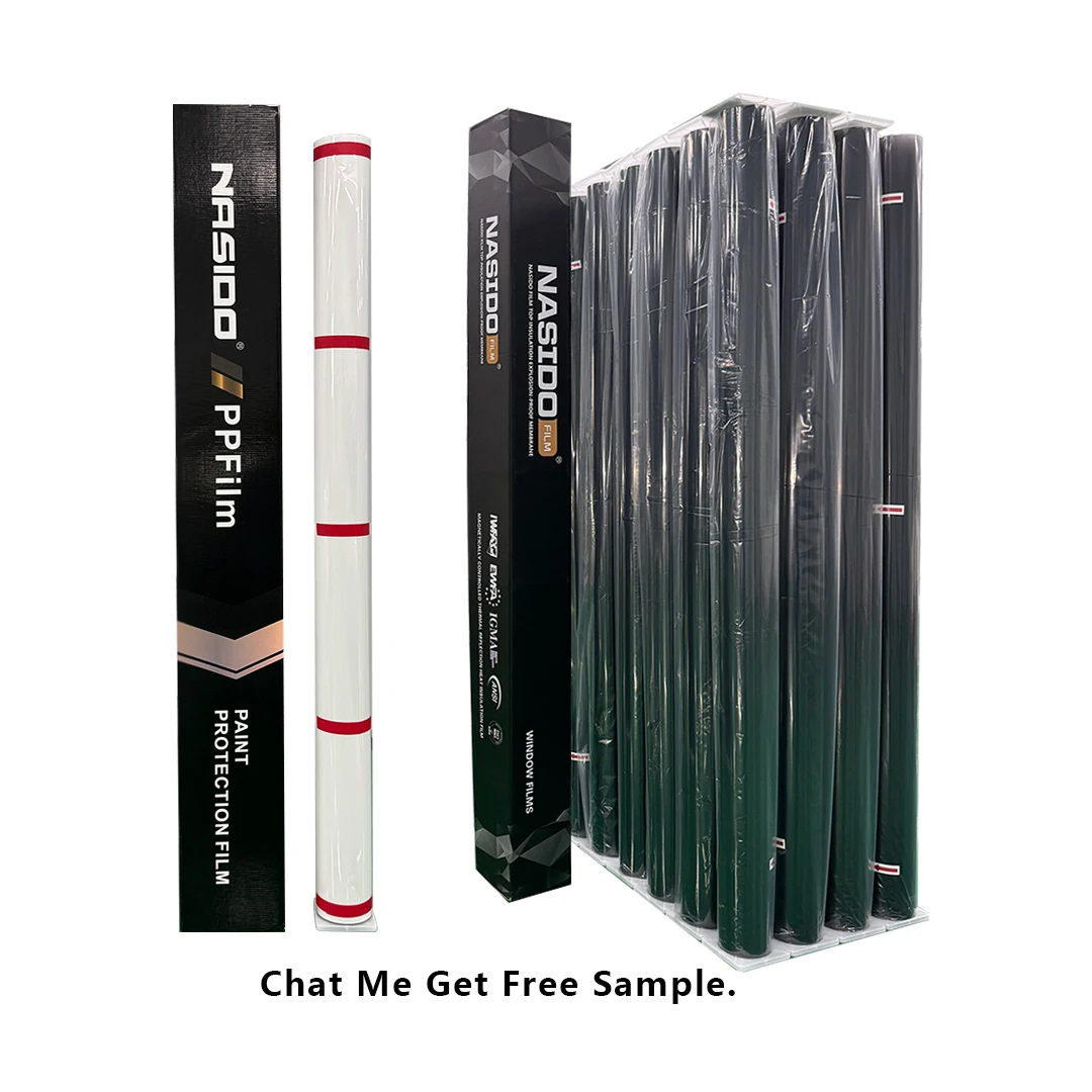 NASIDO 7.5mil TPU PPF Self-Healing Nano Coated Glossy Body Self-Adhesive Paint Protection Film for Cars