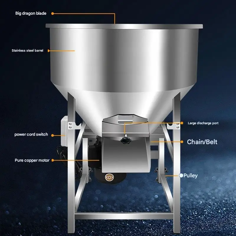 Low price thickened plastic mixer saves time and effort industrial feed mixer 50KG high speed powder particles
