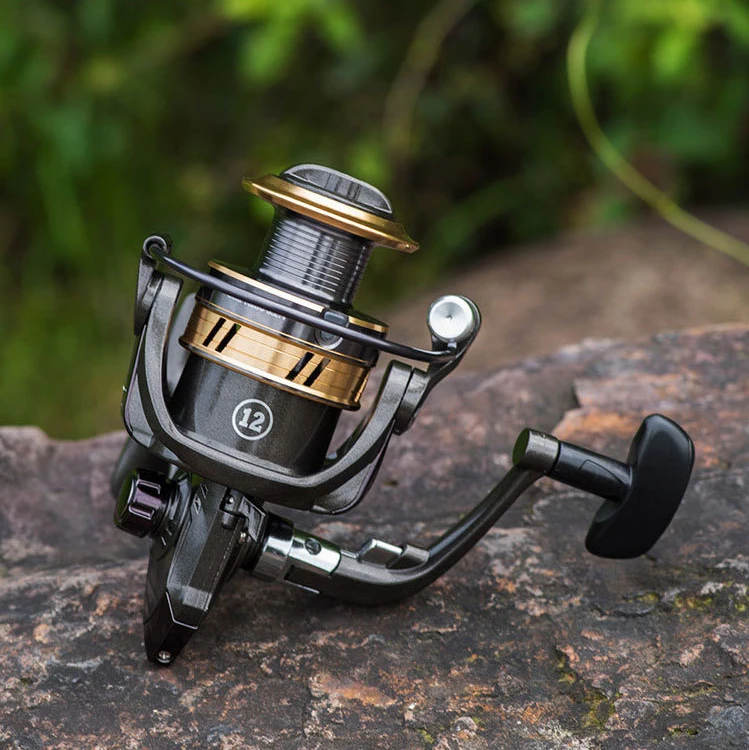 Smooth Spinning Reel Brass Gear Size 500 to 7000 Freshwater Fishing Aluminum Spool