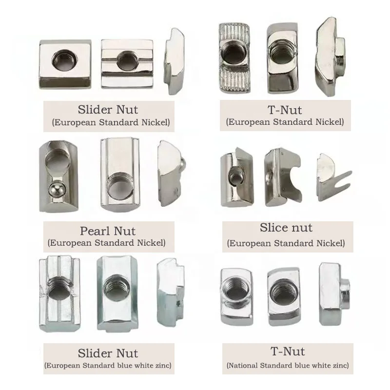 T Nuts Drop In  Elastic Slide In  Slim M3 M4 M5 M6 M8