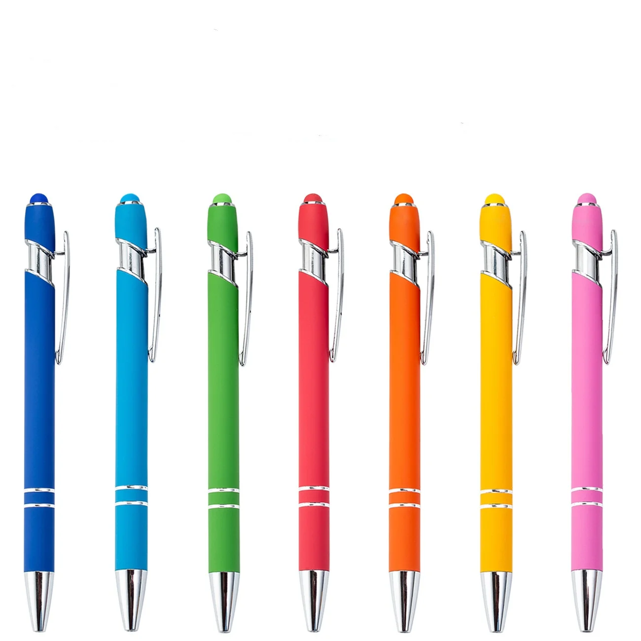 Custom 2 In 1 Capacitive Multi Function Metal Ball Pen Manufacturer Aluminum Touch Screen Logo Tablet Stylus Pen