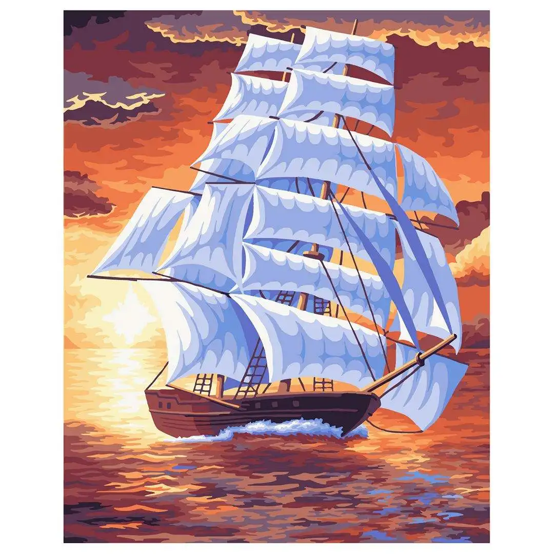 Cheap Price Paint by Numbers With Frame Adult and Kids Painting By Numbers Kit